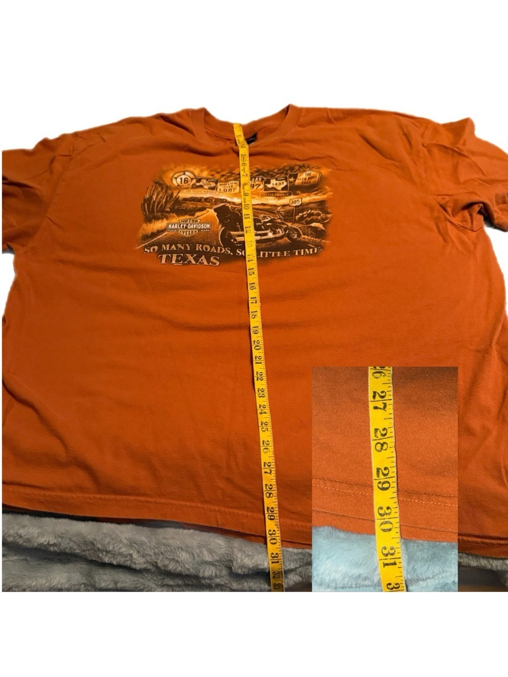 Authentic Harley-Davidson Unisex Burt Orange Texas Road Graphic Short Sleeve Tee - Picture 11 of 15